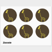 Giraffe-Aufkleber Runder Aufkleber (Blatt)