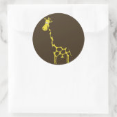 Giraffe-Aufkleber Runder Aufkleber (Tasche)