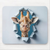 Giraffe aus einem Papierloch Mousepad (Vorne)