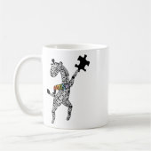 Giraffe Autism Puzzle Typografie Kaffeetasse (Links)