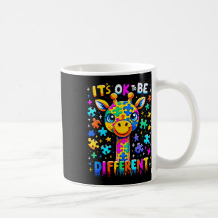 Giraffe Autismus Bewusstsein Es ist ok, anders zu Kaffeetasse