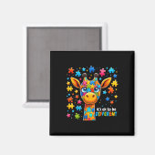 Giraffe-Autismus-Bewusstsein Es ist okay, anders z Magnet (Vorderseite/Rückseite)