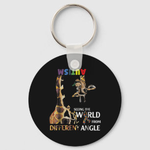 Giraffe Autismus, die Welt von einer anderen Ang z Schlüsselanhänger