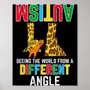 Giraffe Autismus sieht die Welt aus einem anderen  Poster