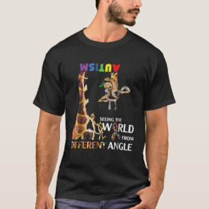 Giraffe Autismus sieht die Welt aus einer anderen T-Shirt
