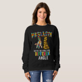 Giraffe Autismus sieht Welt anders Angle Awaren Sweatshirt (Vorne ganz)