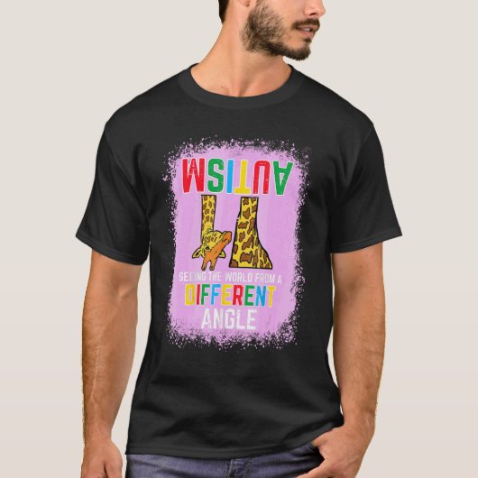 Giraffe Autismus sieht Welt anders Angle Awaren T-Shirt (Vorderseite)