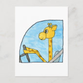Giraffe Autofahren. Postkarte (Vorderseite)