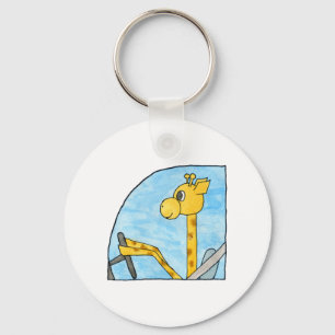 Giraffe Autofahren. Schlüsselanhänger