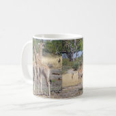 Giraffe Babies Doppelbild  Kaffeetasse (Vorderseite Links)
