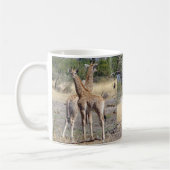 Giraffe Babies Doppelbild  Kaffeetasse (Links)