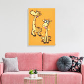 GIRAFFE BABIES LEINWANDDRUCK (Insitu (Wohnzimmer))