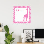 Giraffe Baby Bedroom Wall Poster (Heimbüro)