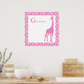 Giraffe Baby Bedroom Wall Poster (Küche)