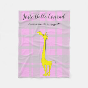 Giraffe Baby Birth Stats Fleecedecke