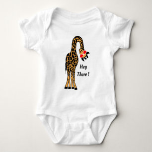Giraffe Baby Bodysuit - Hipster Animal Romper Gesc Strampler