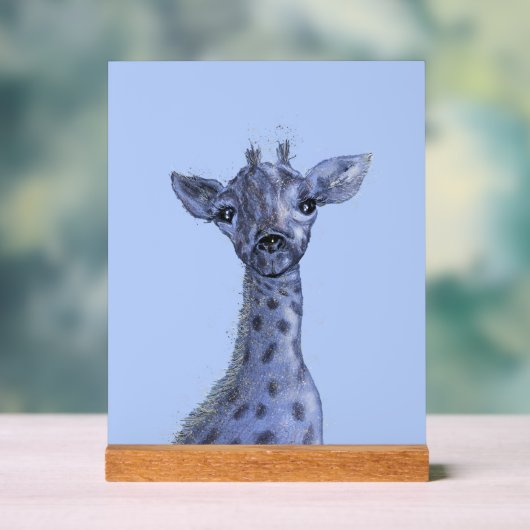 Giraffe Baby Boy Acrylschild (Neutral)