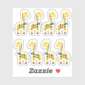 Giraffe Baby Boy Blue Bow Planner / Scrapbook Aufkleber (Blatt)