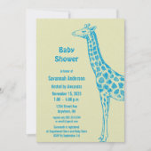 Giraffe Baby Boy Shower Einladungen (Vorderseite)