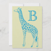 Giraffe Baby Boy Shower Einladungen (Rückseite)