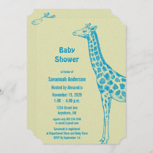 Giraffe Baby Boy Shower Einladungen