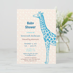 Giraffe Baby Boy Shower Invitations Einladung