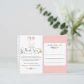 Giraffe Baby Dusche Niedliche Blüte Danke Foto Postkarte (Stehend Vorderseite)