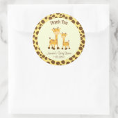 Giraffe Baby Dusche Vielen Dank Sticker Woodland (Tasche)