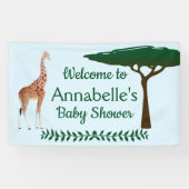 Giraffe Baby Dusche Willkommen Banner (Horizontal)