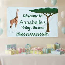 Giraffe Baby Dusche Willkommen Banner
