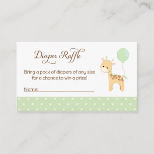 Giraffe Baby Duwer Diaper Raffelkarten Begleitkarte