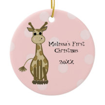 Giraffe Baby First Christmas