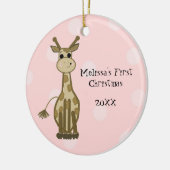 Giraffe Baby First Christmas Keramik Ornament (Links)
