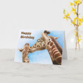 Giraffe & Baby Geburtstagskarte Karte (Gelbe Blume)