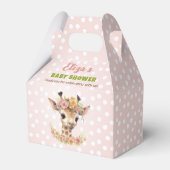 Giraffe Baby Girl Shower Wild One Girly Safari Geschenkschachtel (Vorderseite)