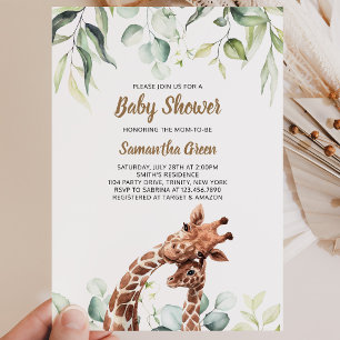 Giraffe-Baby-Party Einladung