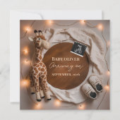  giraffe baby reveal pregnancy announcement card ankündigung (Vorderseite)
