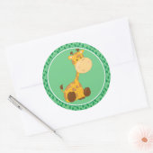 Giraffe | Baby Safari Tiere Round Sticker (Umschlag)