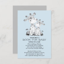 Giraffe Baby Shower Book for Baby Card