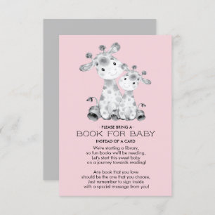 Giraffe Baby Shower Book for Baby Card Einladung