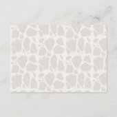 Giraffe Baby Shower Book Request Card Begleitkarte (Rückseite)