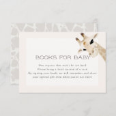 Giraffe Baby Shower Books for Baby Card Begleitkarte (Vorne/Hinten)