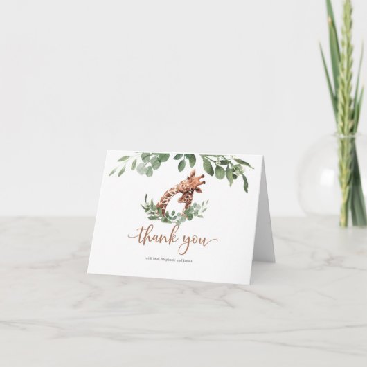 Giraffe Baby Shower Danke (Vorderseite)