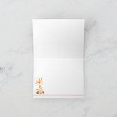 Giraffe Baby Shower Dankeschön Karten (Mädchen) (Innenseite)