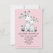 Giraffe Baby Shower Diaper Raffle Ticket Einladung (Vorderseite)