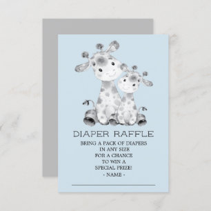 Giraffe Baby Shower Diaper Raffle Ticket Einladung