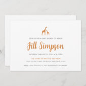 Giraffe Baby Shower Einladung (Vorne/Hinten)