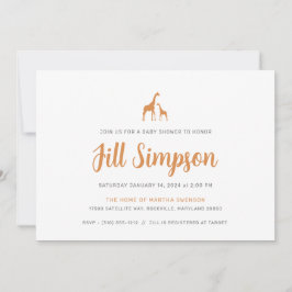 Giraffe Baby Shower Einladung