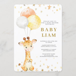 Giraffe Baby Shower Einladung