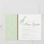 Giraffe Baby Shower Einladung (Vorne/Hinten)